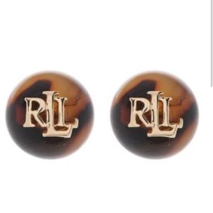 LAUREN RALPH LAUREN Initial Tortoise Ball studs